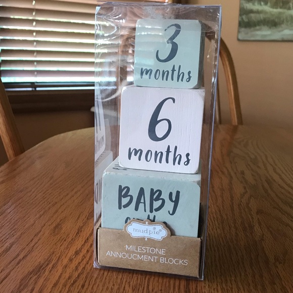 Mud Pie Other - Mud Pie Milestone Announcement Blocks